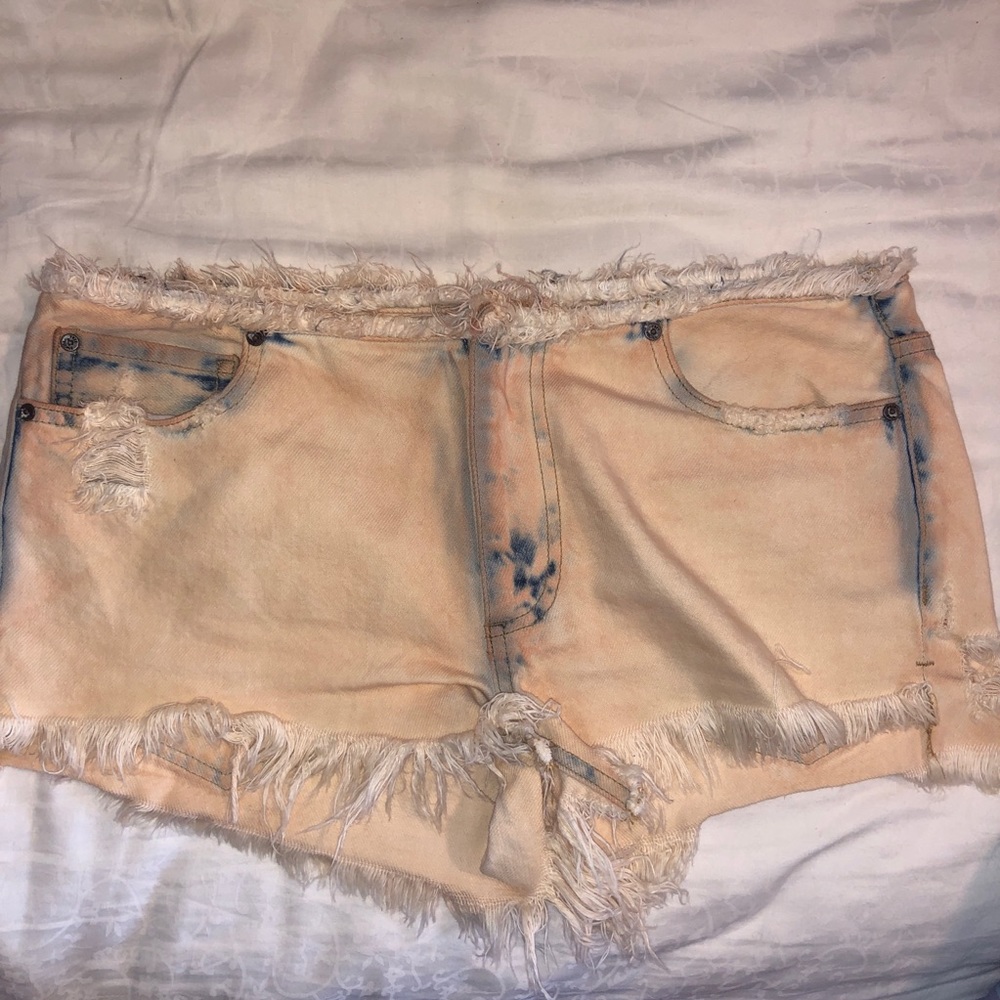 Faded & Fringed Free People Shorts